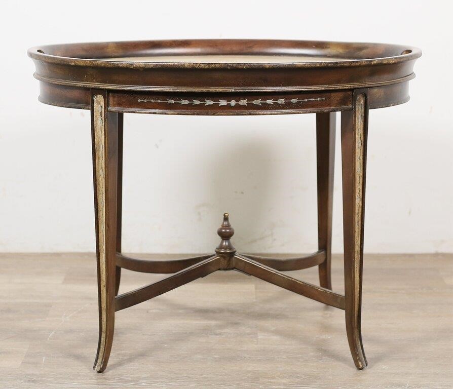 Appraisal: BUTLER'S TABLE AND TRAYWith removable tray H x L x