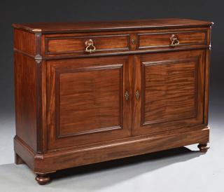 Appraisal: French Carved Mahogany Louis Philippe Style Sidebo French Carved Mahogany