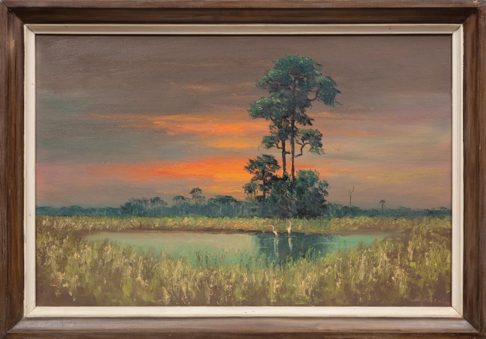 Appraisal: Roy A McLendon American Florida b Florida Sunset oil on