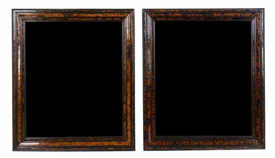 Appraisal: A Pair of Northern European Ripple Cut and Tortoise Shell