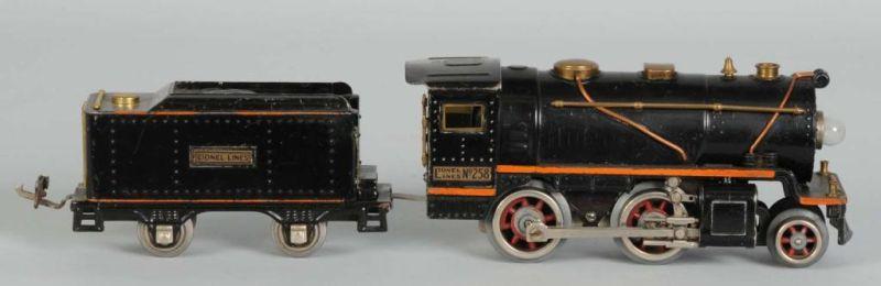 Appraisal: Lionel O-Gauge Locomotive Tender Description Pre-war Includes locomotive and T