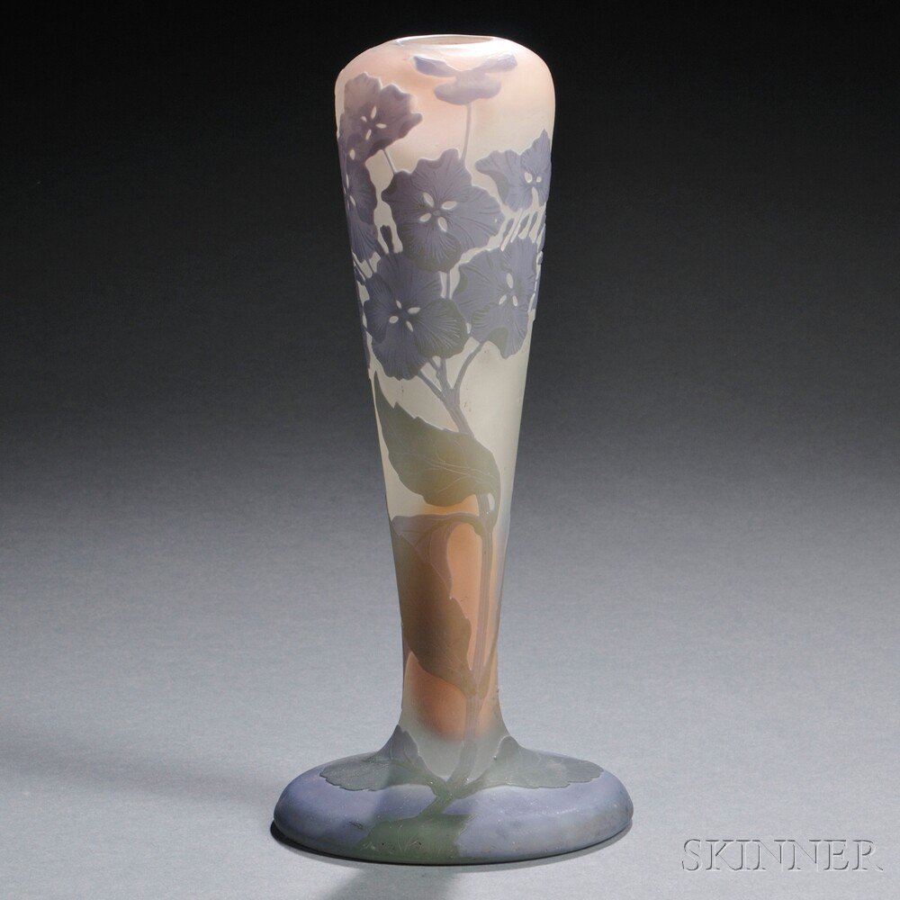 Appraisal: Gall Cameo Glass Vase Art glass France early th century