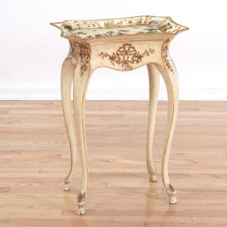 Appraisal: Italian Lacca Povera decorated occasional table Italian Lacca Povera decorated