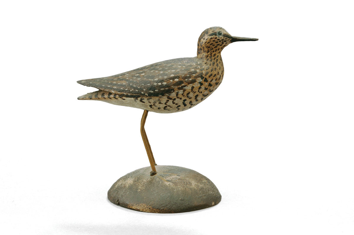 Appraisal: A ELMER CROWELL - CARVED AND PAINTED YELLOW LEGS On