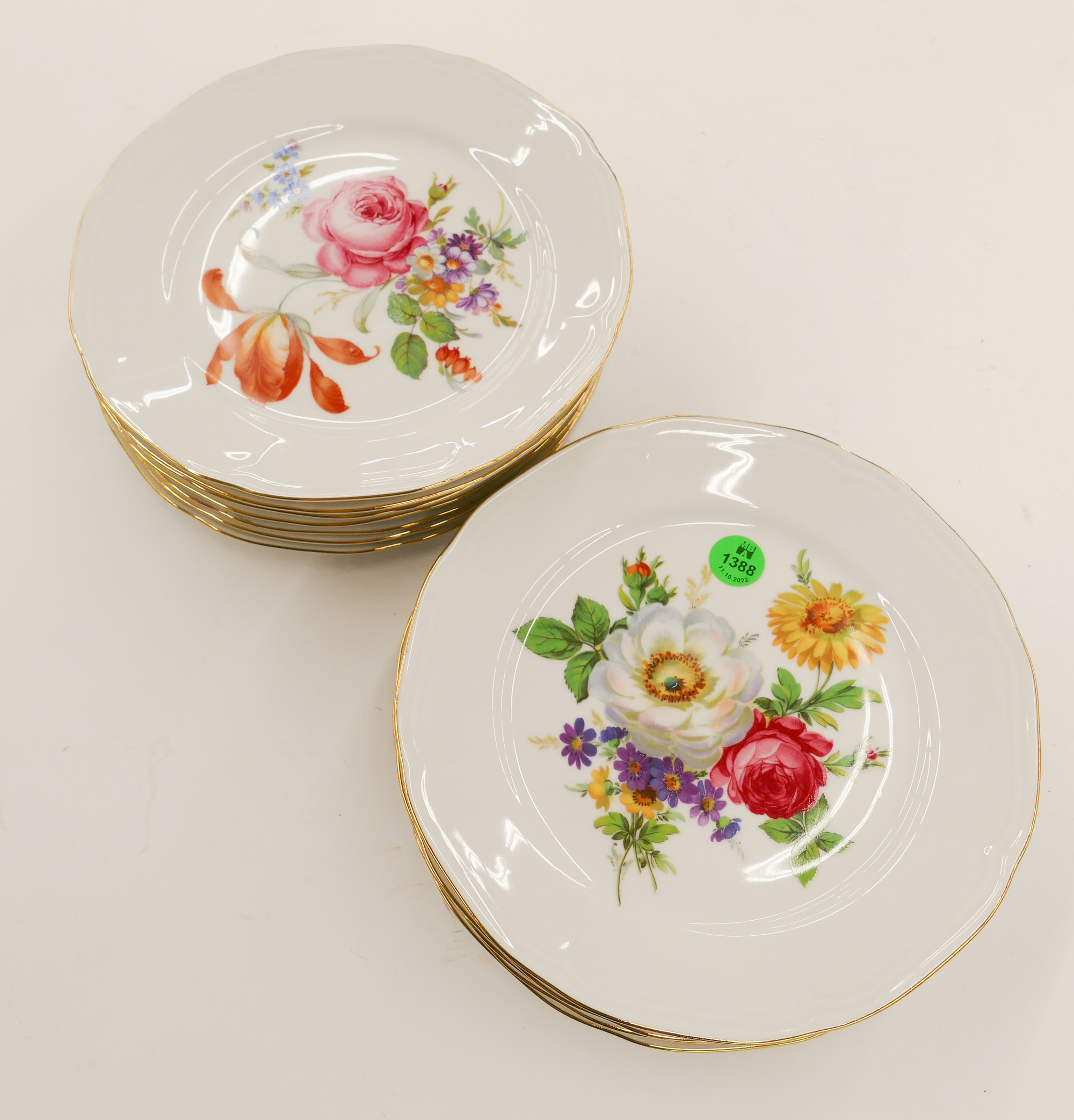 Appraisal: Set pc Bareuther Bavarian Floral Plates- ''