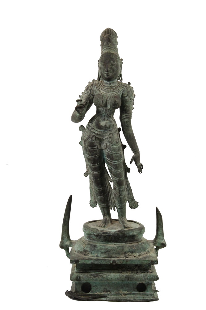 Appraisal: ANCIENT ASIAN BRONZE STATUE - Parvati India Tamil Nadu Chola