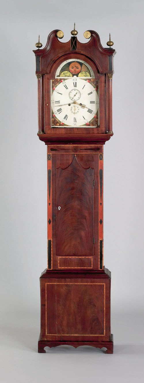 Appraisal: George IV mahogany tall case clock early th c the