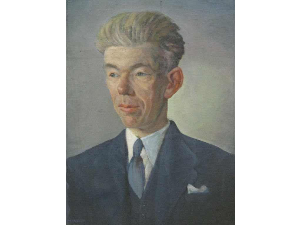 Appraisal: R S W SHARP Oil on canvas portrait of a