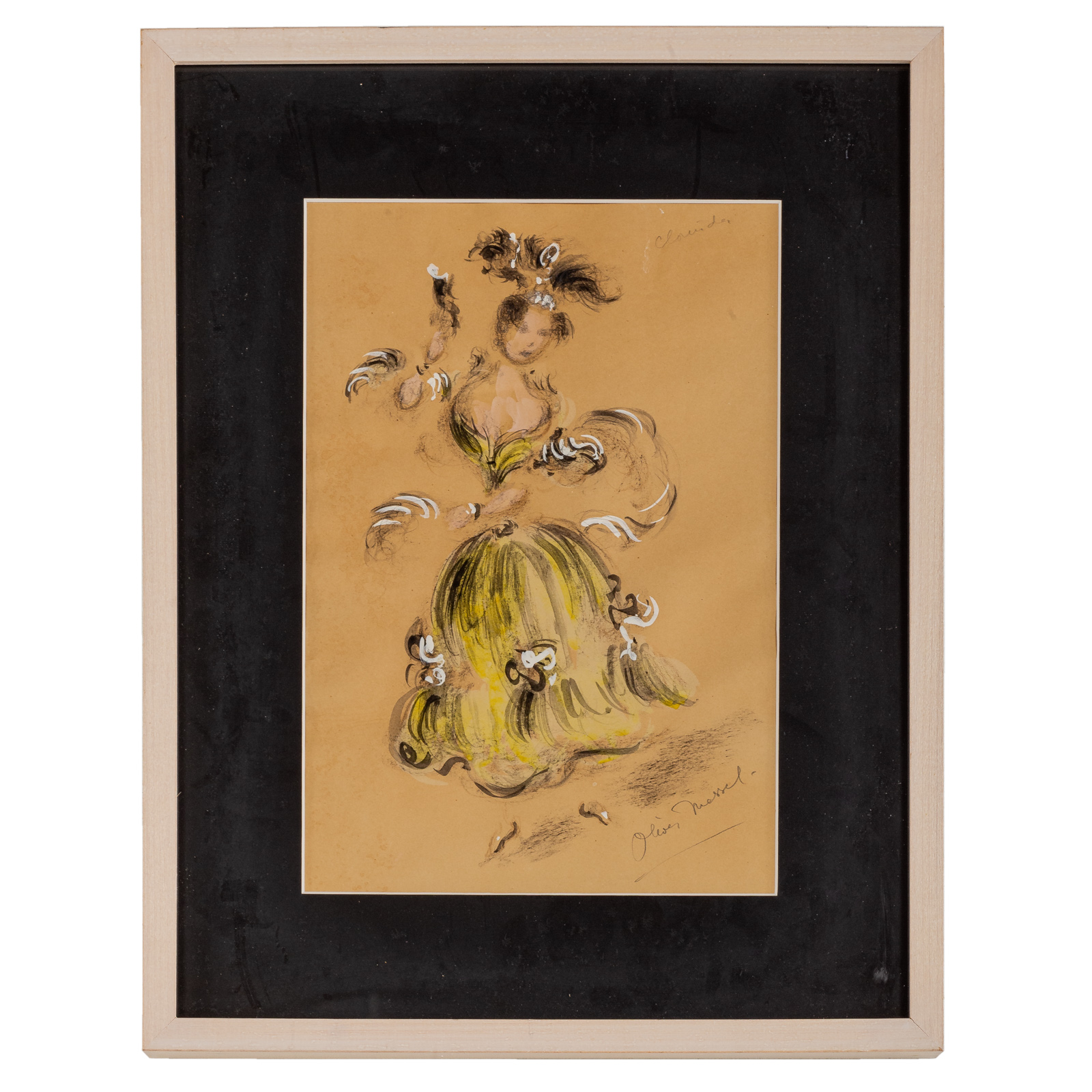 Appraisal: OLIVER MESSELL COSTUME DESIGN WATERCOLOR Oliver Hilary Sambourne Messell English