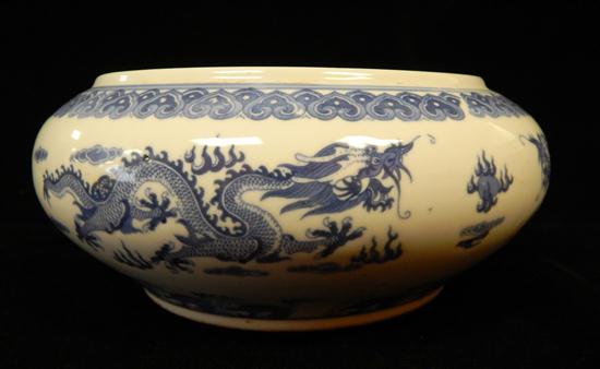 Appraisal: Late th C Chinese porcelain bowl white ground with blue