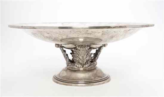 Appraisal: An American Sterling Silver Compote Quaker Silver Co the circular