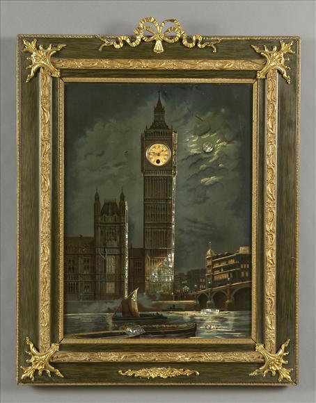 Appraisal: A picture clock unsigned late th century With a printed