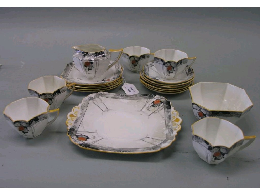 Appraisal: An Art Deco Shelley bone china part tea service 'Orange