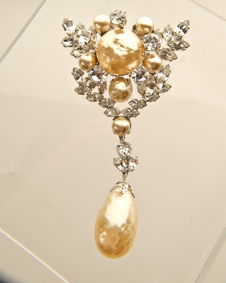 Appraisal: A Christian Dior Costume Brooch having faux baroque pearls set