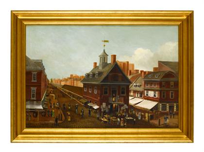 Appraisal: American School th century old court house and markets market