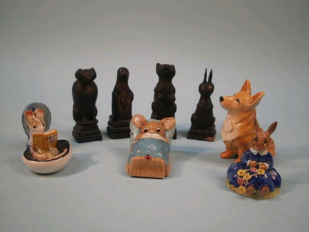 Appraisal: A Royal Doulton figure of Daisy Bunnykins a Beswick Kitty