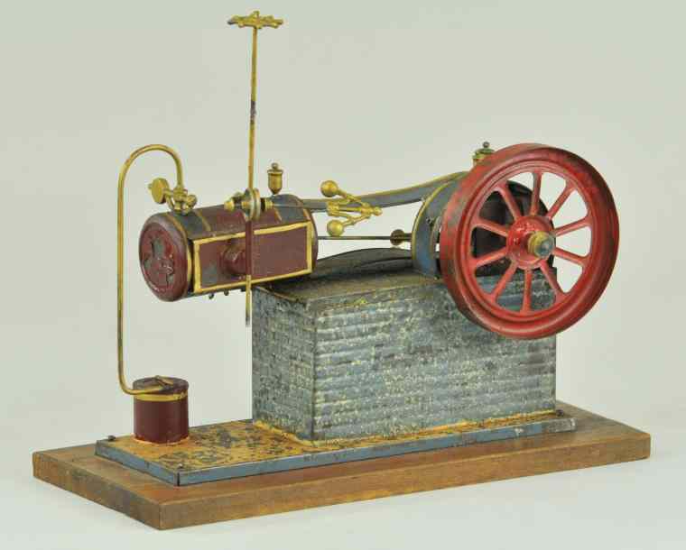 Appraisal: WIND-UP ENGINE Ernst Plank hand painted tin mill type engine