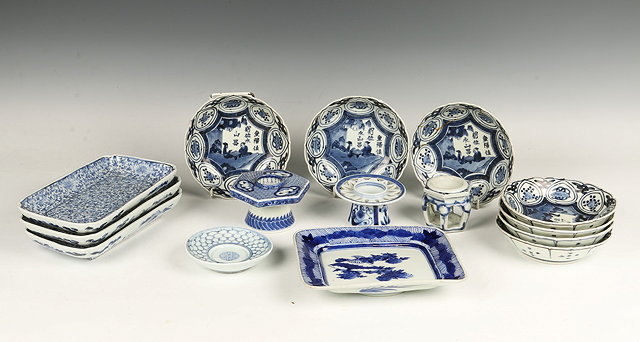 Appraisal: A COLLECTION OF TH TH CENTURY JAPANESE BLUE AND WHITE