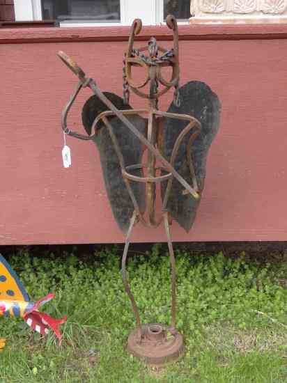 Appraisal: Outdoor sculpture winged figure '' Ht