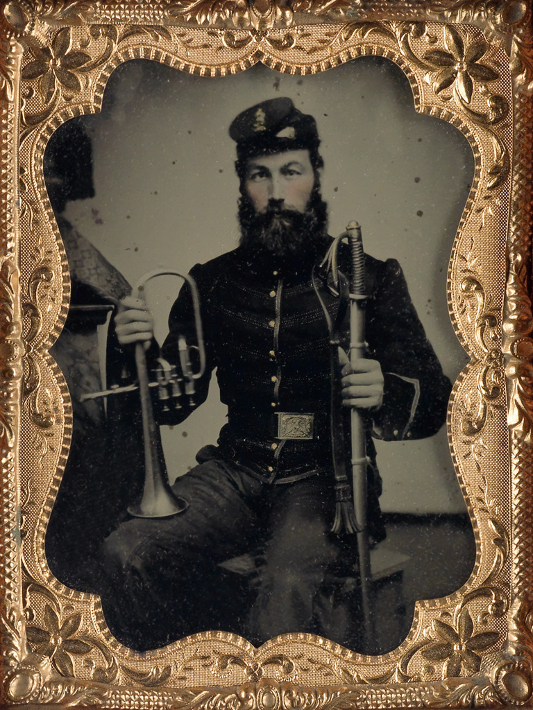 Appraisal: CIVIL WAR Group of Civil War-era tintypes and an ambrotype