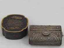 Appraisal: A Middle Eastern filigree cheroot case in white metal tests