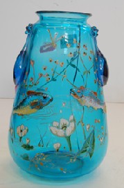 Appraisal: TH CENTURY MOSER GLASS VASE A F