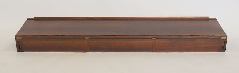 Appraisal: Midcentury Hovmand-Olsen Danish Modern Rosewood Flip Top Wall Console Great