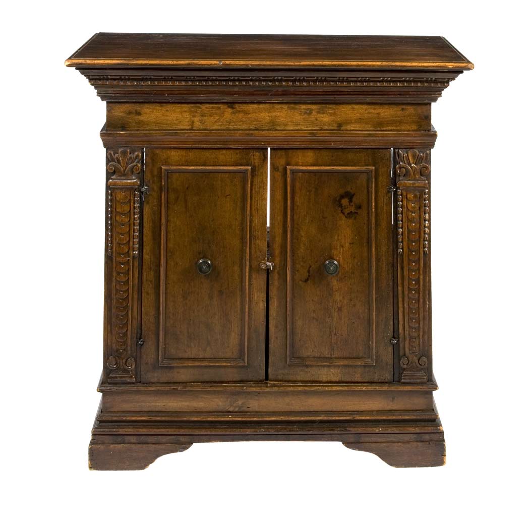 Appraisal: Baroque Style Fruitwood Cabinet Height inches width inches depth inches