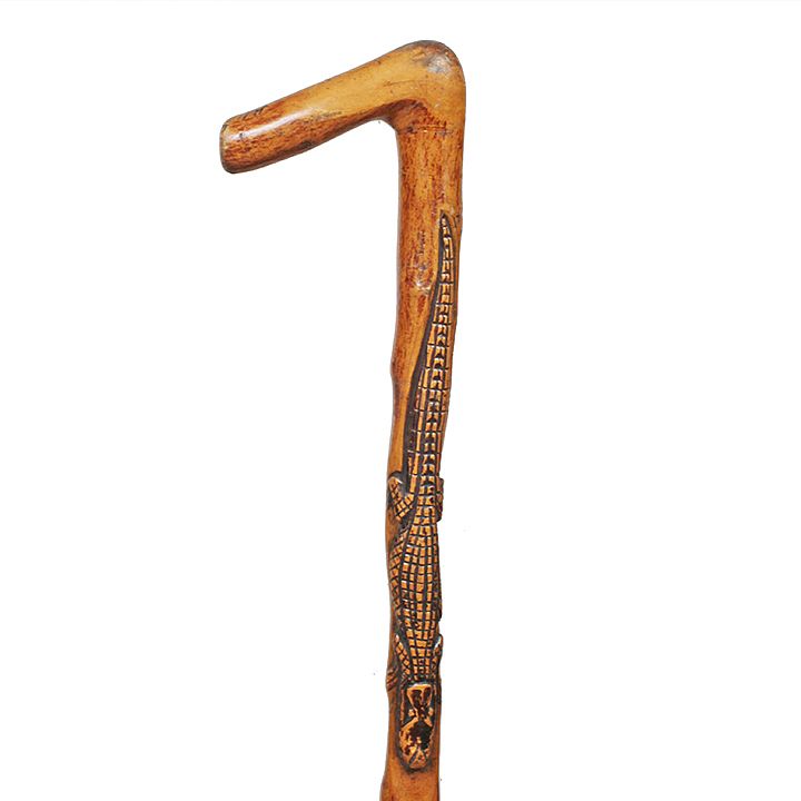 Appraisal: Jacksonville Alligator Cane Ca - A high relief carving of