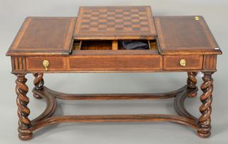 Appraisal: Johnathan Charles gaming table with slide center top ht top