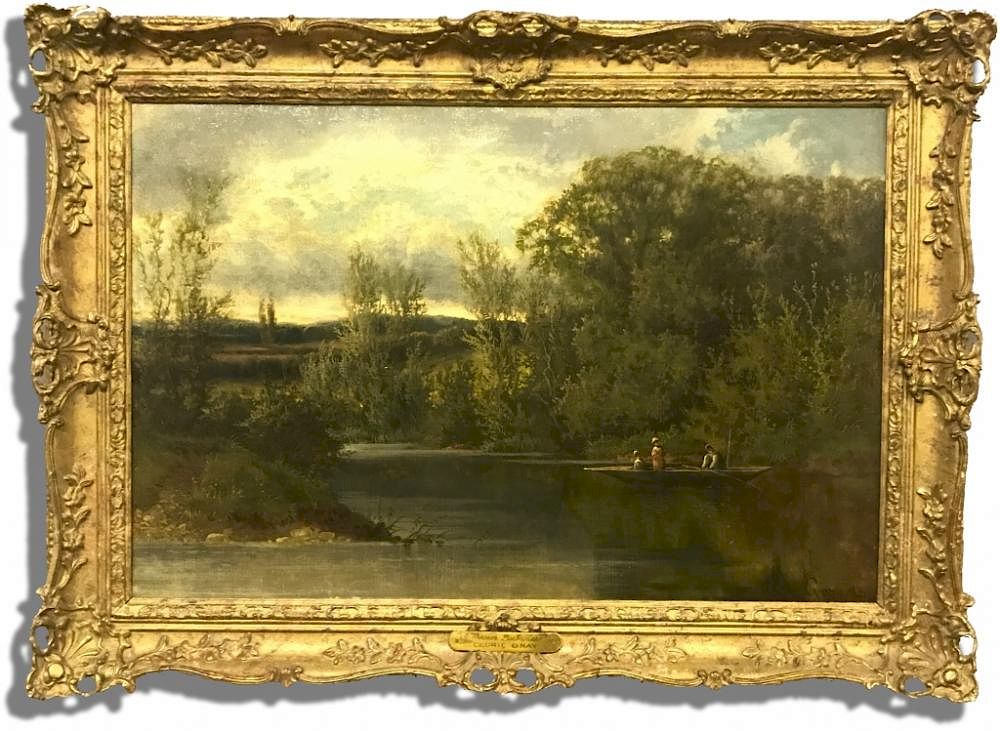 Appraisal: Cedric Gray Oil On Canvas A Thames Backwater Cedric Gray