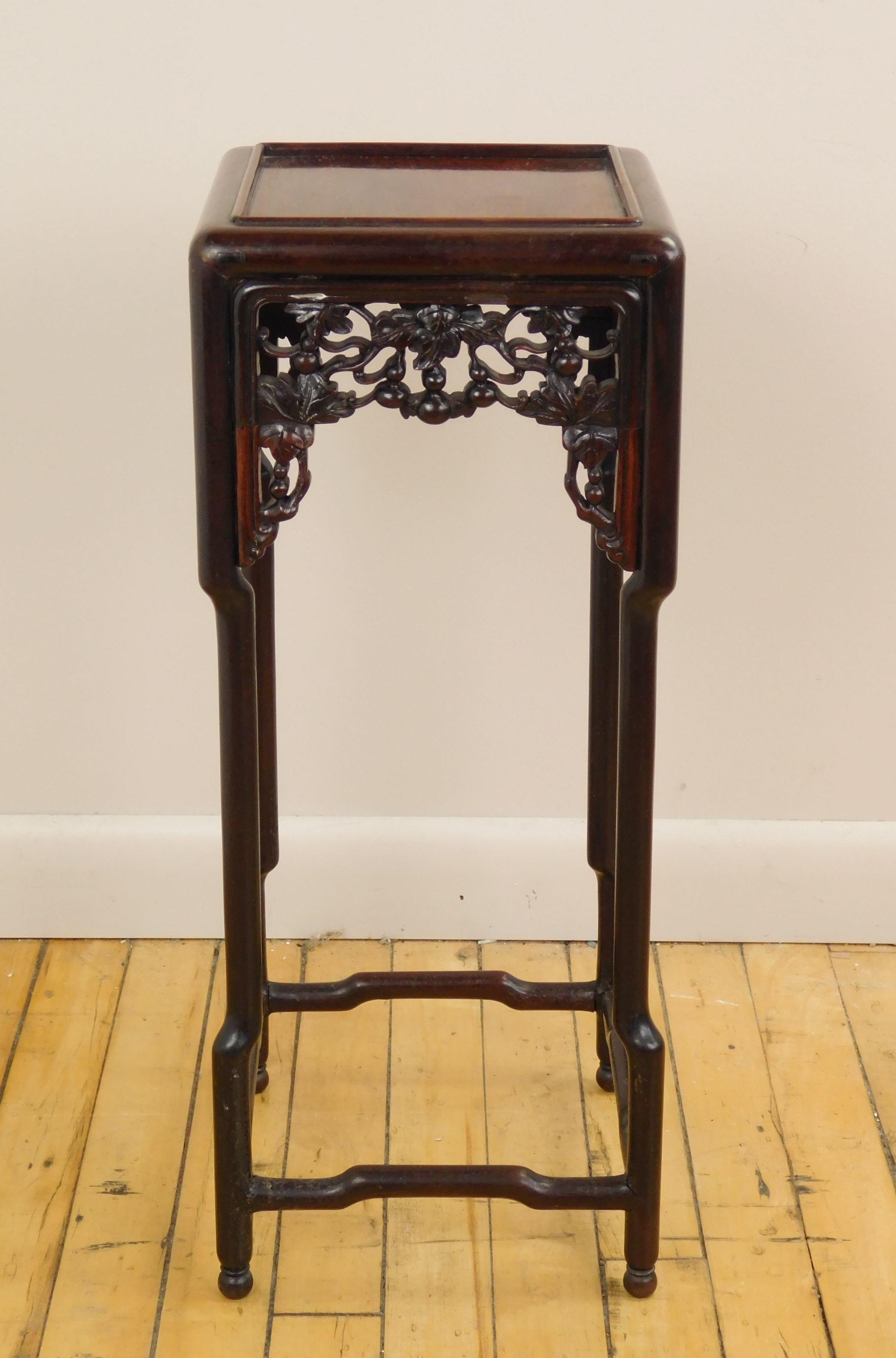 Appraisal: th c Chinese rosewood stand with a squared form with