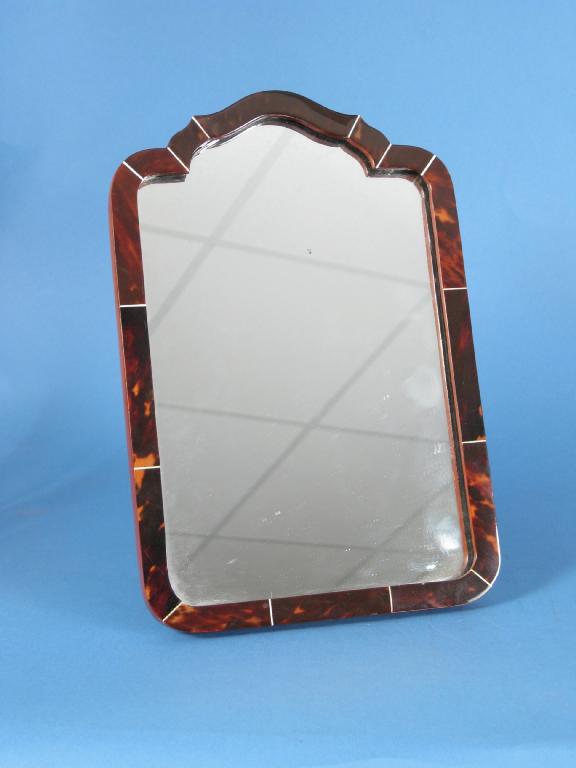 Appraisal: A late th Century tortoiseshell framed Easel Mirror with shaped