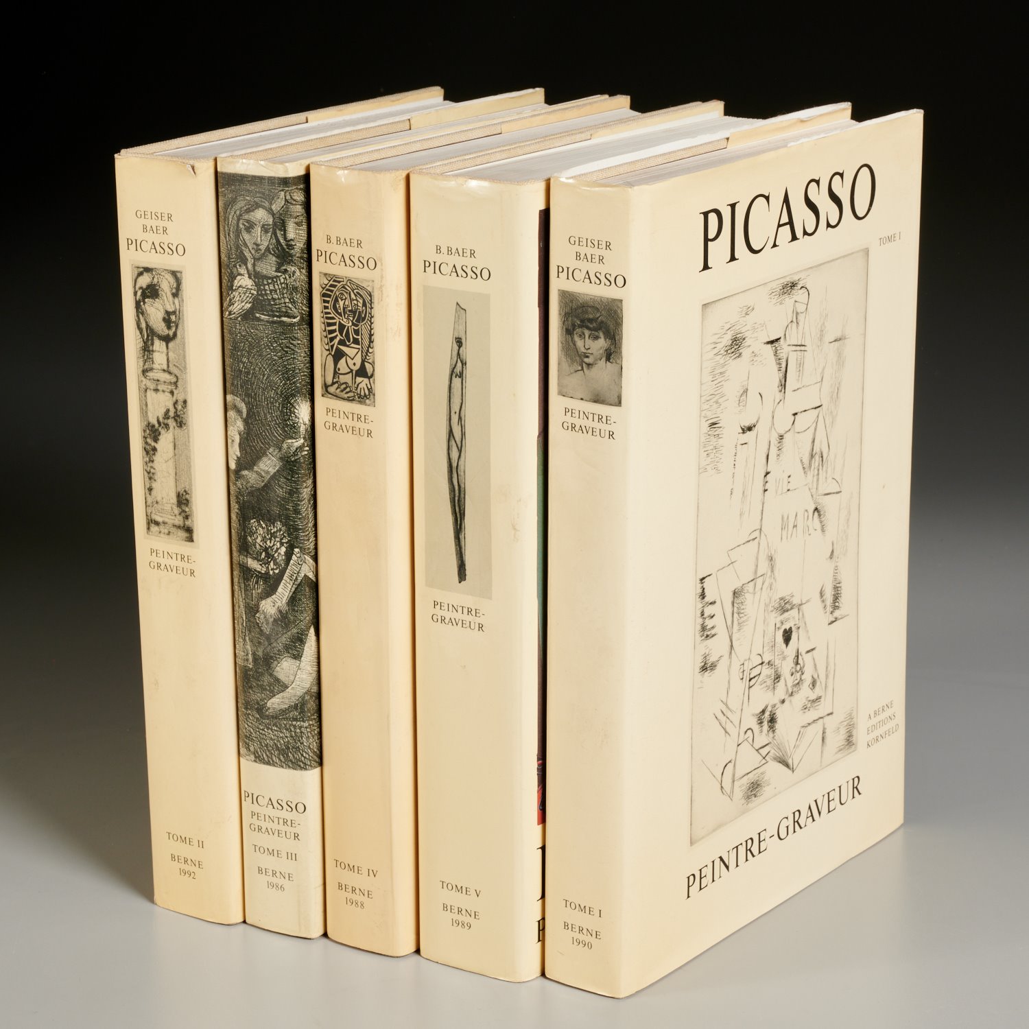 Appraisal: PICASSO PEINTRE-GRAVEUR VOLS Bernard Geiser Catalogue Raisonne de l'Oeuvre Grave