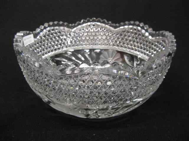 Appraisal: Cut Glass Bowl superb diamond cane with floral band ''