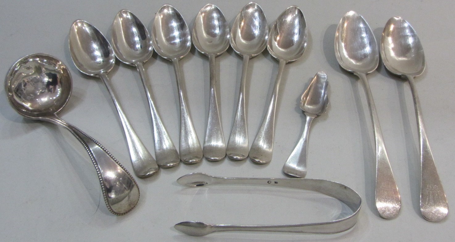 Appraisal: Mostly Dutch table flatware comprising a set of six dessert