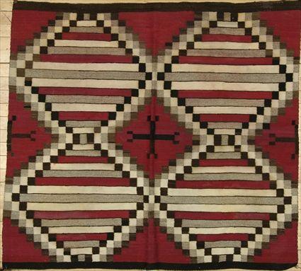 Appraisal: Navajo Rug with Geometric Design Approx x in