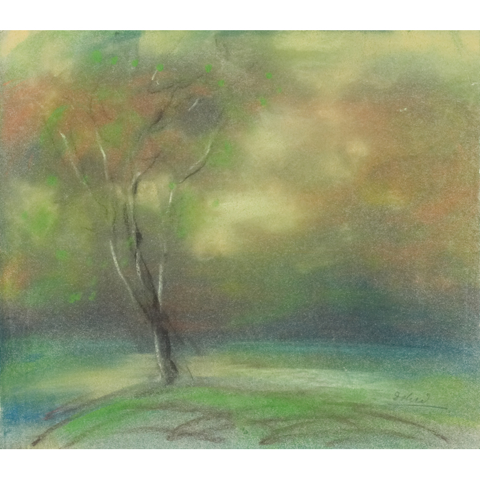 Appraisal: Leon Louie Dolice German American - ''Landscape '' pastel onpaper