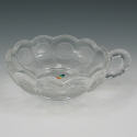 Appraisal: Fostoria coin glass handled candy dish Marked with original Fostoria