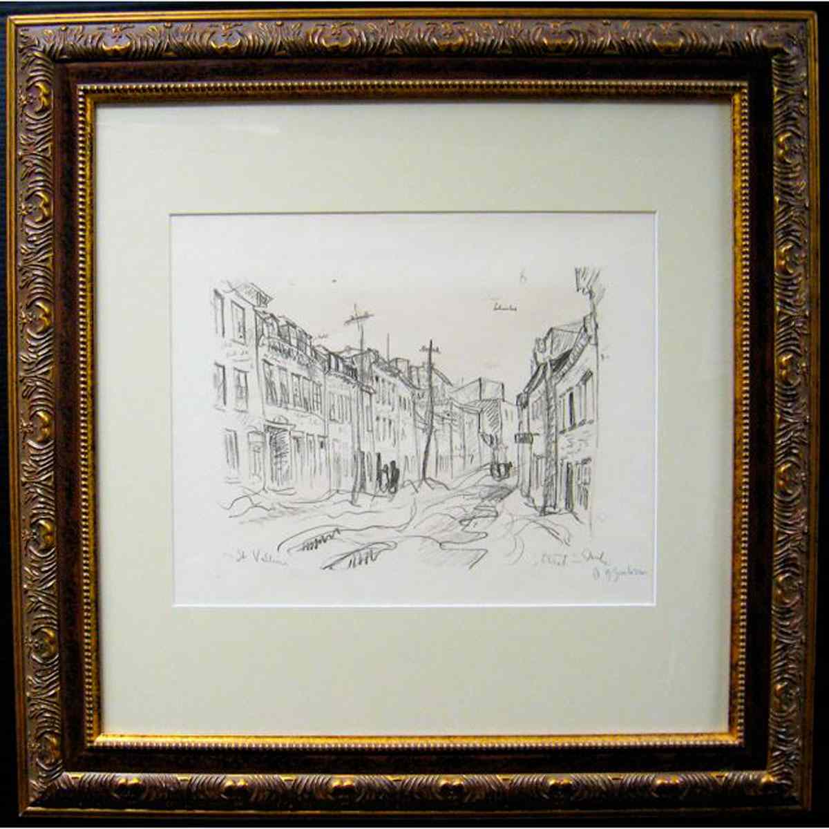 Appraisal: ALEXANDER YOUNG JACKSON CANADIAN - RUE ST VALLIN QUEBEC LITHOGRAPH