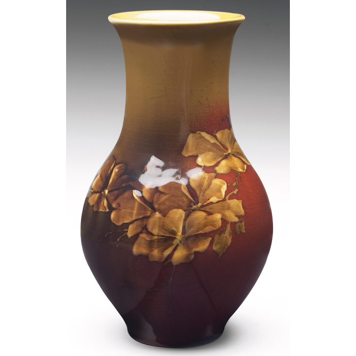 Appraisal: Rookwood vase Standard glaze with yellow flowers painted by Amelia