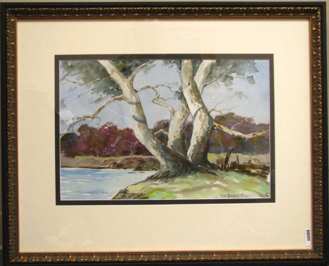 Appraisal: Louis William Bonsib - x watercolor signed lower right sycamore