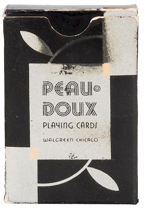 Appraisal: Silver Peau Doux Playing Cards Cardini Richard Valentine Pitchford Silver