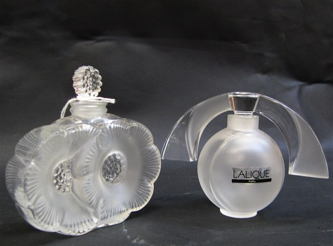 Appraisal: TWO FRENCH LALIQUE CRYSTAL PERFUMES the first made for the