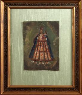 Appraisal: Mexican Retablo of Our Lady of Guadalupe th c oil