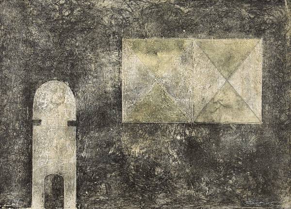 Appraisal: Rufino Tamayo Mexican - Diamantes P Mixograph printed in colors