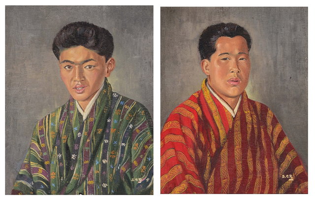 Appraisal: A PAIR OF OIL PORTRAITS of the Crown Prince of