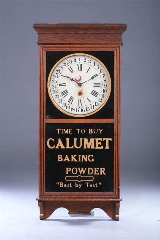 Appraisal: SESSIONS CALUMET BAKING POWDER ADVERTISING CALENDAR CLOCK Early s Regulator