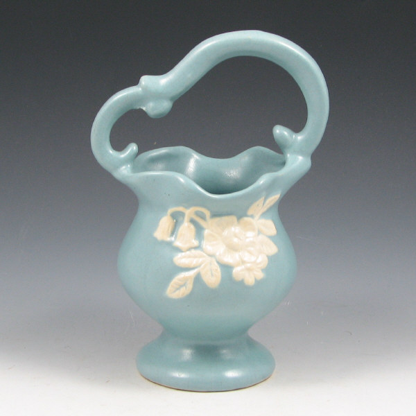 Appraisal: Weller Cameo Basket - Mint Weller Cameo basket in blue