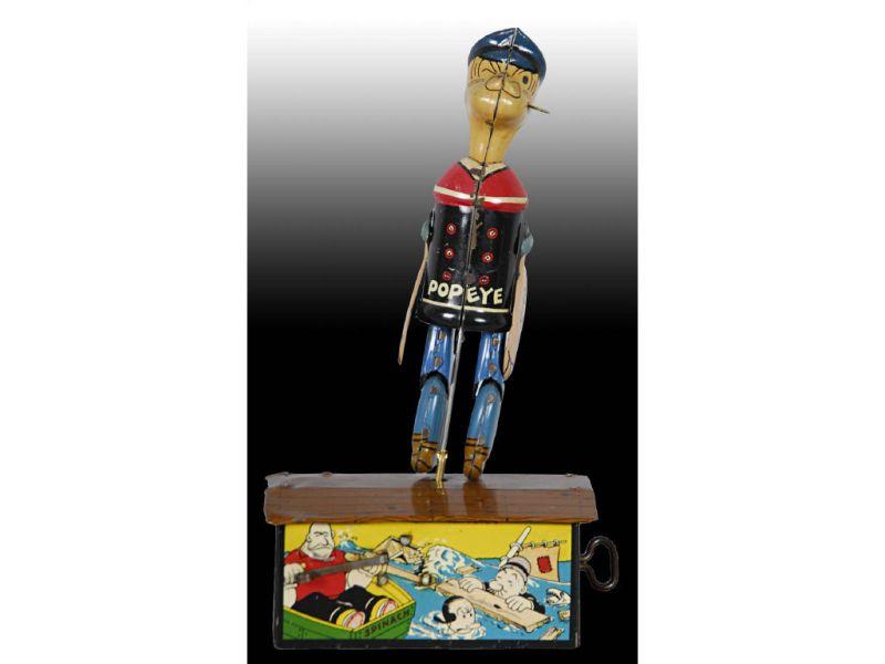 Appraisal: Marx Tin Wind-Up Popeye Roof Dancer Toy Description '' T